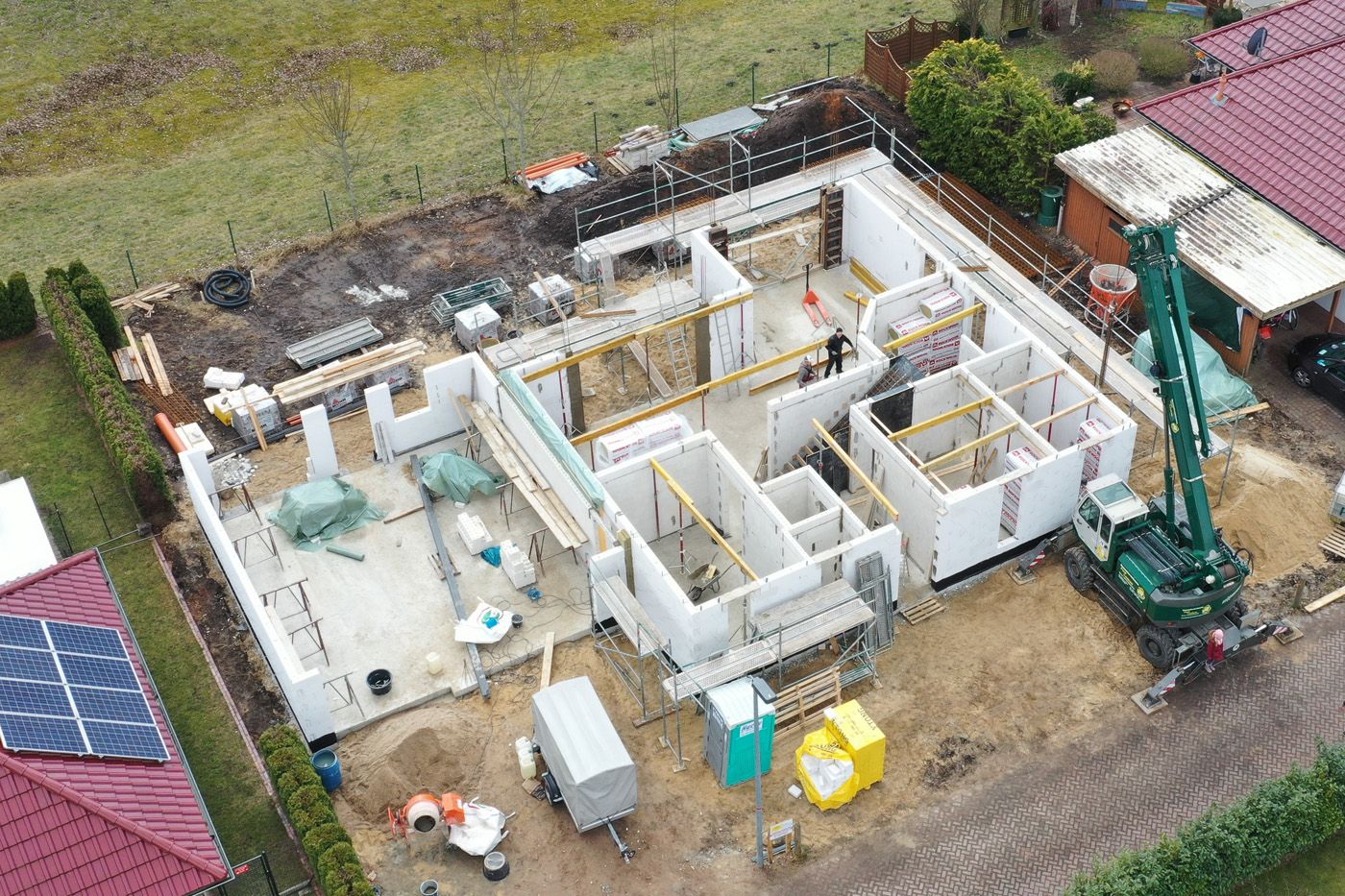 Ein Haus wird gebaut